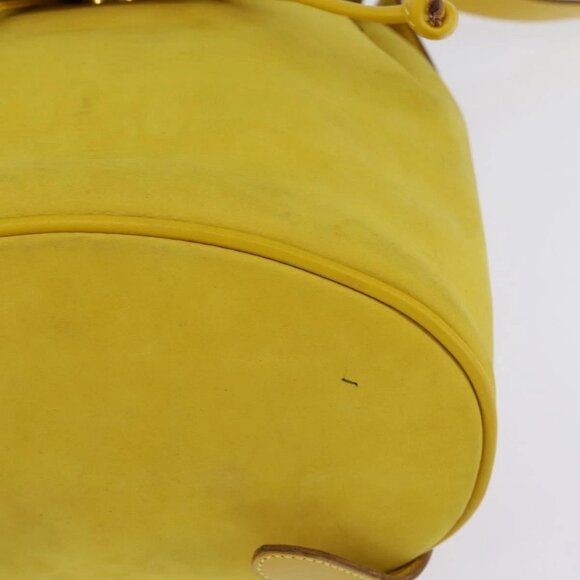 Salvatore Ferragamo Gancini Backpack Suede Yellow Gold Auth bs29119 main image 5